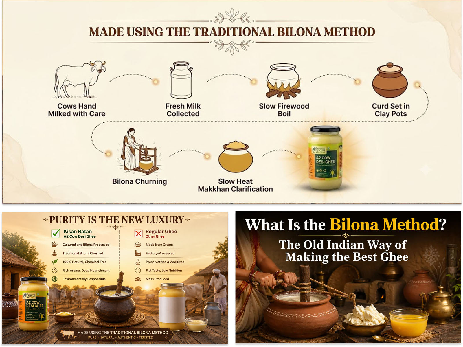 A2 Bilona Cow Ghee | Pure Traditional A2 Ghee banner