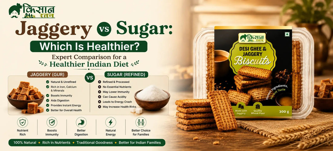 Jaggery vs Sugar: Which Is Healthier? Expert Comparison for a Healthier Indian Diet - kissanratan