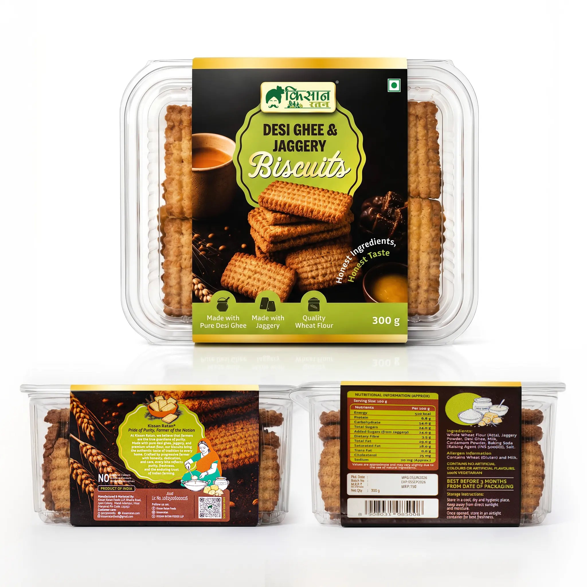 Desi Ghee & Jaggery Biscuits | Healthy Traditional Biscuits Online - kissanratan