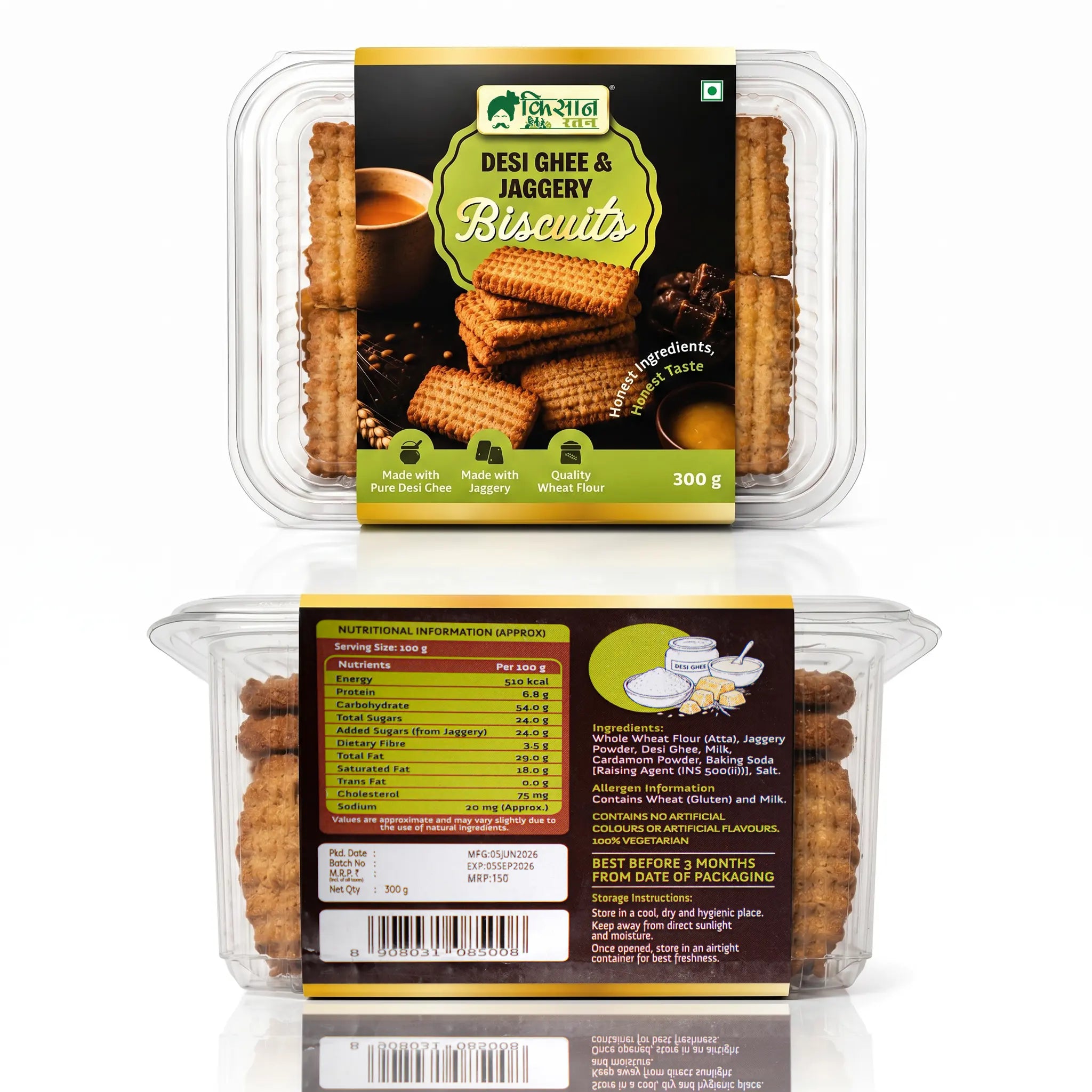 Desi Ghee & Jaggery Biscuits | Healthy Traditional Biscuits Online - kissanratan