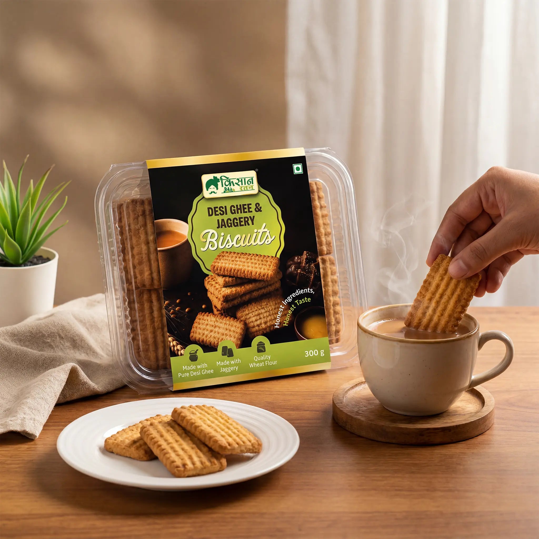 Desi Ghee & Jaggery Biscuits | Healthy Traditional Biscuits Online - kissanratan