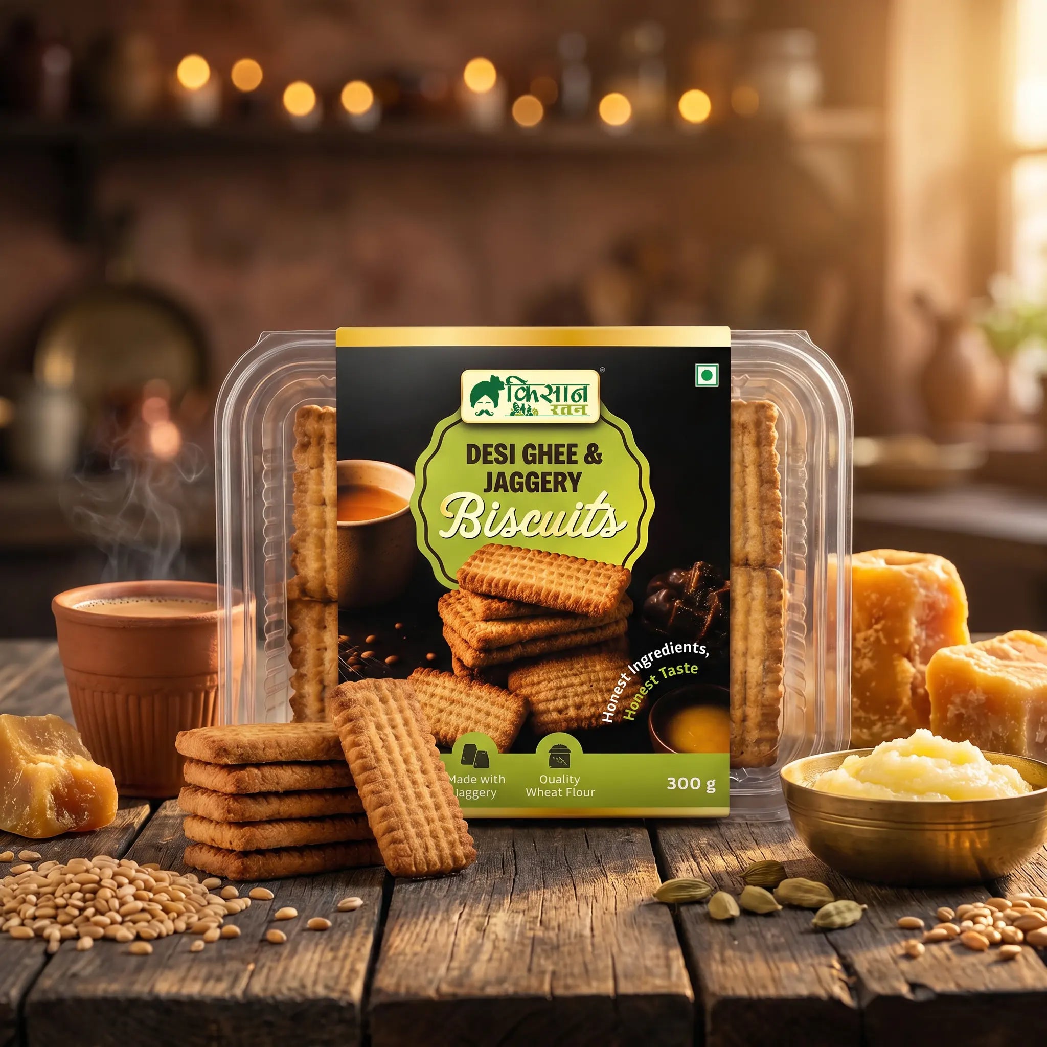 Desi Ghee & Jaggery Biscuits | Healthy Traditional Biscuits Online - kissanratan