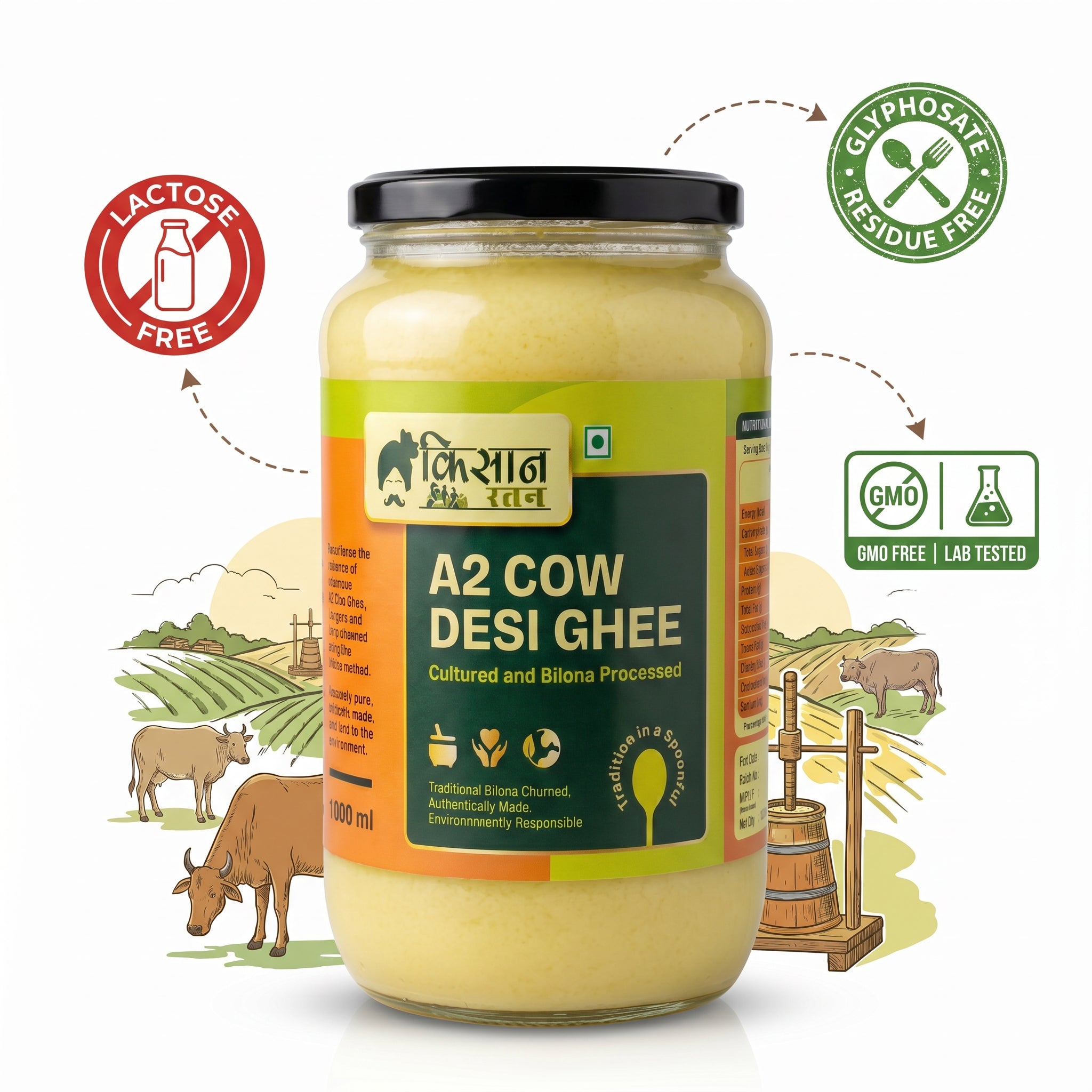 A2 Bilona Cow Ghee - kissanratan