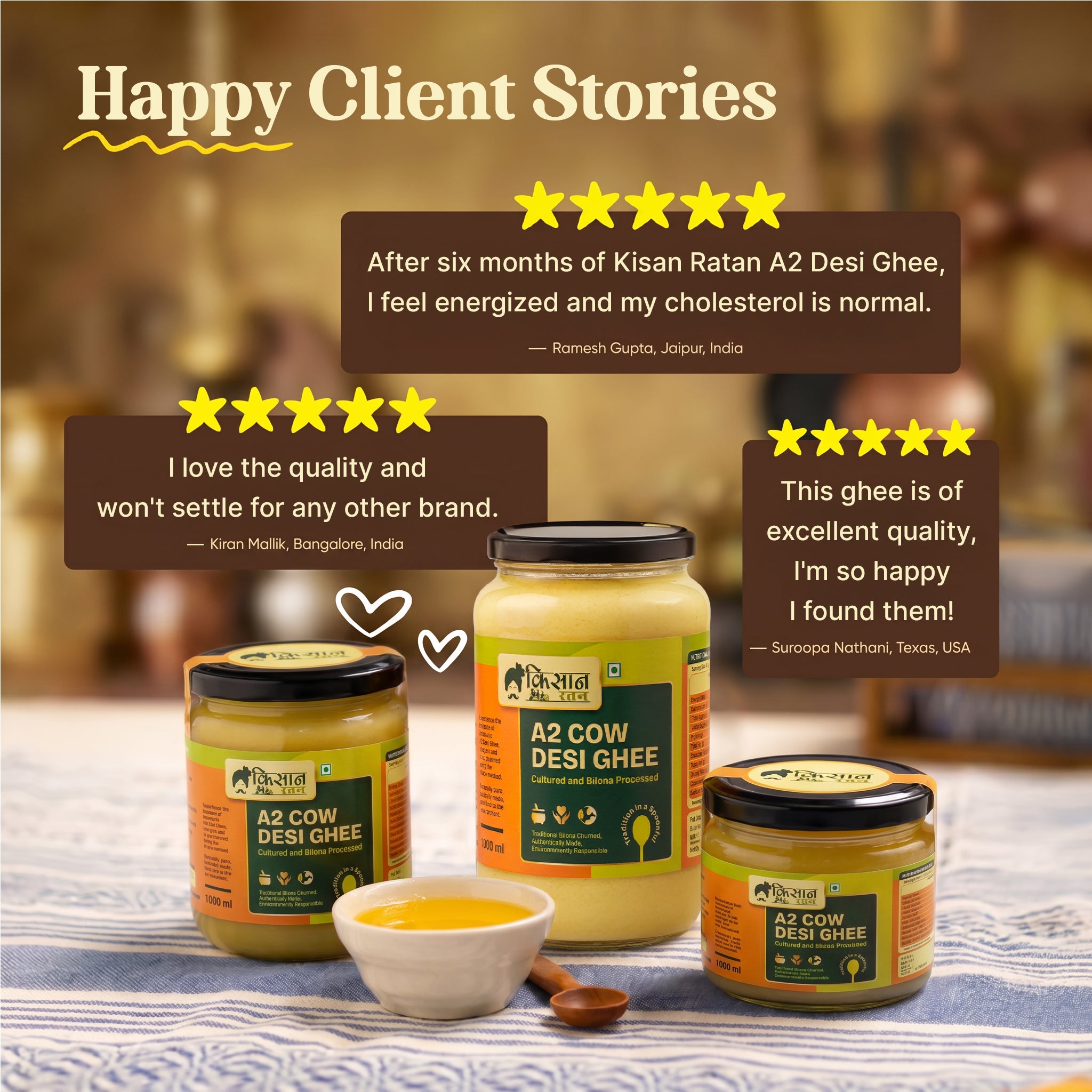A2 Bilona Cow Ghee - kissanratan